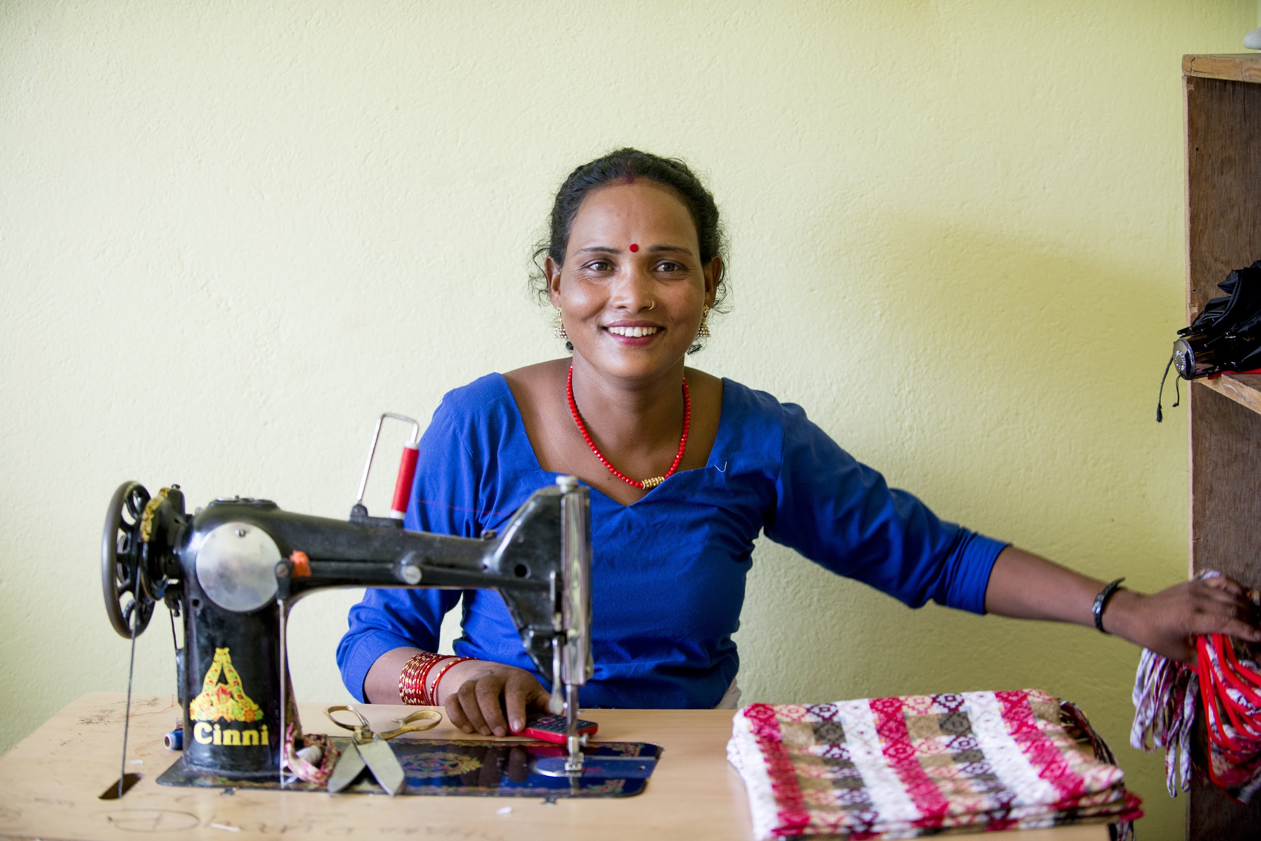 Dhana sewing at the Kopila Valley Women’s Center